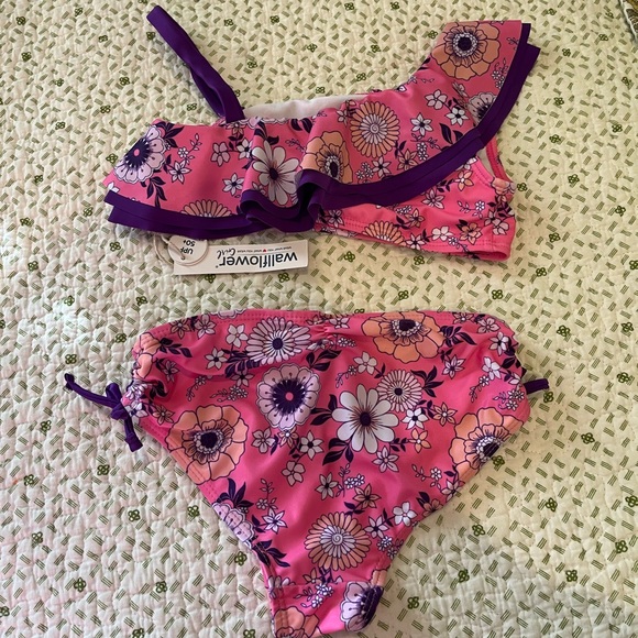 Wallflower Girl’s 2pc Bikini Swimsuit, Size 7 - Picture 7 of 11
